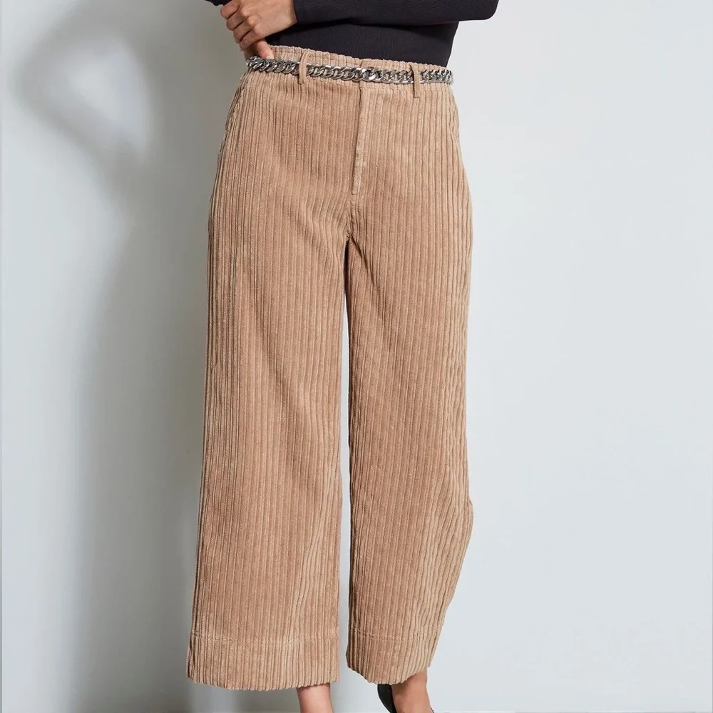 Elie Tahari Cropped Corduroy Wide Leg Pants - Picture 12 of 12